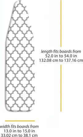 Покривало та мат для прасувальної дошки Whitmor Deluxe, Медальйон-Сірий, для прасування