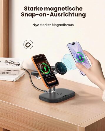 Універсальна зарядна станція 5 в 1 для 2 смартфонів iPhone та 2 Apple Watch, багатофункціональний зарядний пристрій