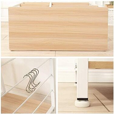 Стелаж для кухні та мікрохвильової печі Soges Bäckerregal, білий, 3 полиці