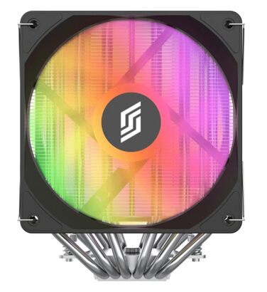 SILENTWARE Titan RGB - Кулер для CPU з подвійною баштою, 6 теплових трубок, 2x 120мм вентилятори PWM, RGB підсвітка, підтримка Intel LGA 115X/1200/1700/1851 та AMD AM4/AM5, TDP 265W
