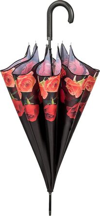 VON LILIENFELD Floral Windproof Umbrella with Automatic Open - Rose Bouquet Design