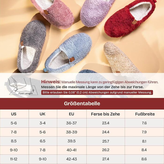 Жіночі теплі халапи EverFoams з штучної вовни та Memory Foam, закриті тапочки