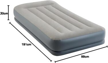 Надувний матрац Intex Dura-Beam Standard, 203 x 152 x 30 см, кольоровий, California King (99x191x30 см)