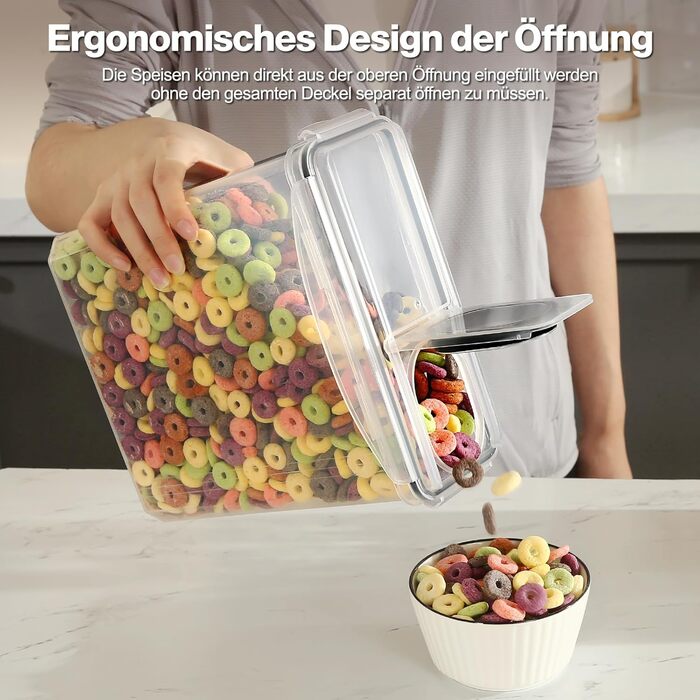 Набір контейнерів для зберігання YASHE 6 шт., 3.7L, герметичні, BPA-free, для кухні