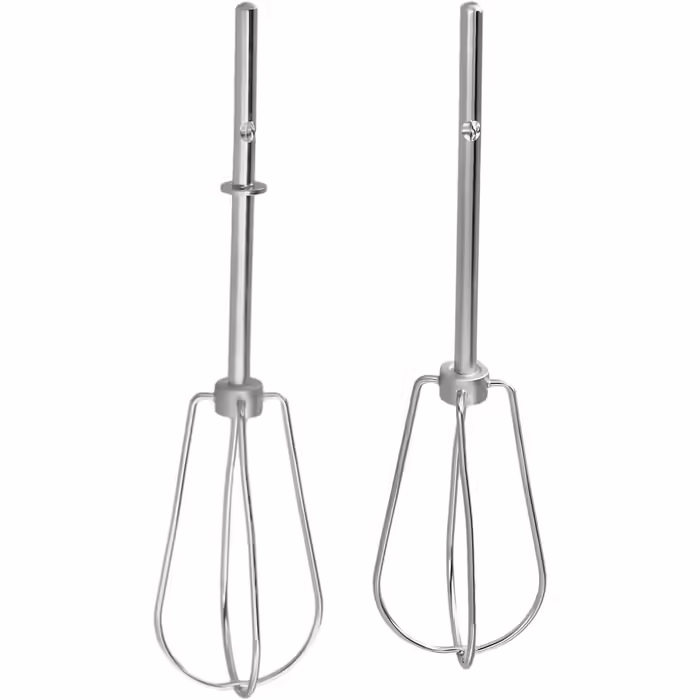 Stainless steel wire whisk, 2-piece set. Whisk with four wires, compatible with electric hand mixers of the KHM series, compatible with KitchenAid.