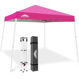 EAGLE PEAK 3x3m Event Tent with Slanted Legs, Pop-up Pavilion for Outdoor Use, UV Protection 50+, Waterproof, Foldable, Folding Pavilion for Camping, Garden, Party, Dark Blue (Polyester Alloy Steel)