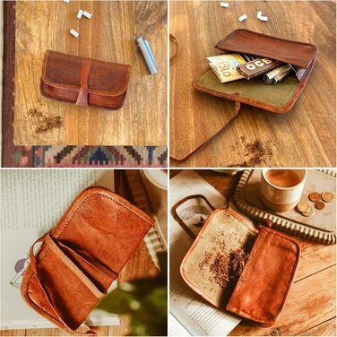 Gusti Drehertasche Leather - Bradley Tobacco Pouch Utility Pouch Battery Pouch Brown Leather...