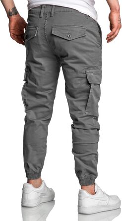 Чоловічі штани карго чинос джинси Herren R7020 темно-сірі, розмір 34W