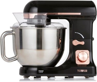 Tower 1000W 3-in-1 Stand Mixer with 6 Speed Settings & Pulse - Rose Gold