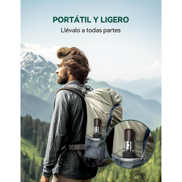 TECKNET Парасолька автоматична, чорна, штормостійка, легка у використанні