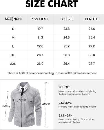 Чоловічий в'язаний кардиган NITAGUT з блискавкою, теплий, в'язаний пуловер, вінтажний стиль, колір темно-синій (XL, сірий)
