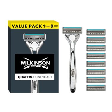Бритвенные кассеты Wilkinson Sword Quattro Titanium для мужской бритвы, 8 шт
