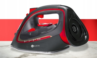 Бездротова праска Electo з керамічною підошвою, 2400 Вт, 450 мл, червона