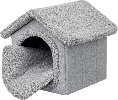 Будиночок для тварин: собачий/кітчий, сірий, 38x44x45 см