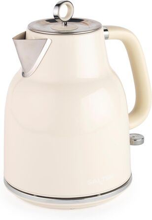 Водовар Salter Retro 1.7L, 3kW, бездротовий, з фільтром від накипу, кремовий