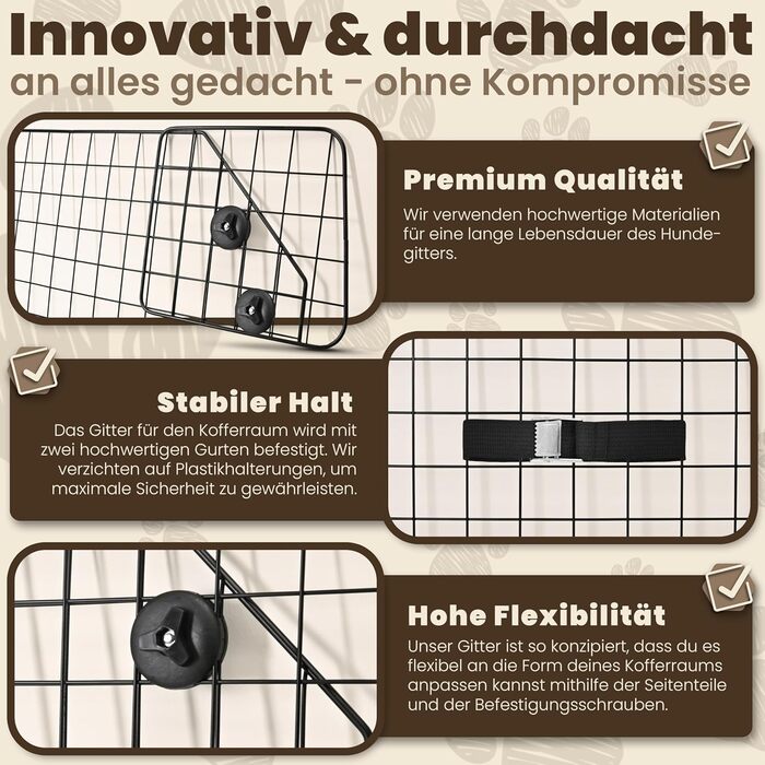 Сітка для собак у багажник авто | Якісна та міцна перегородка для багажника | Перегородка для багажника