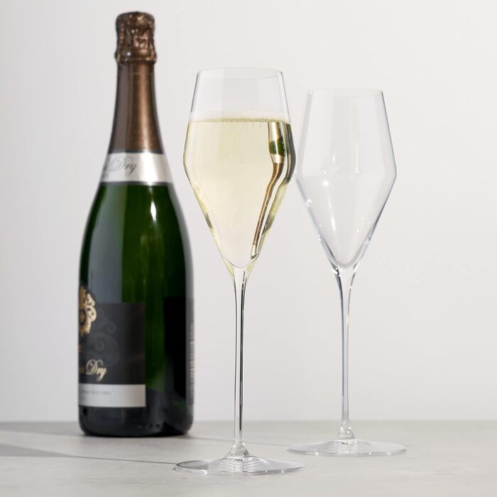 Spiegelau Champagne Glasses 250 ml, 2 Pieces, Definition, 1350169, Crystal Glass Sparkling Wine Glasses, Champagne Glasses Dishwasher Safe