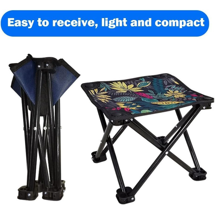 Крісло для кемпінгу, складане, портативне, для риболовлі, туризму, саду та пляжу, з сумкою