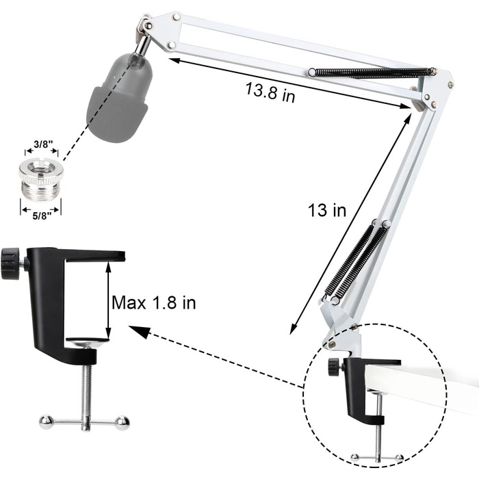 Тримач мікрофона YOUSHARES для Razer Seiren Mini/V3 Mini - професійний кріплення з поп-фільтром для геймінгу, стрімінгу та подкастингу