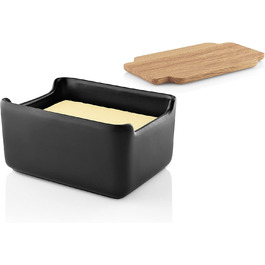 Маслянка EVA SOLO Nordic Kitchen, чорна з дубовою кришкою, стильний сучасний дизайн, для стандартних пачок масла, данський бренд