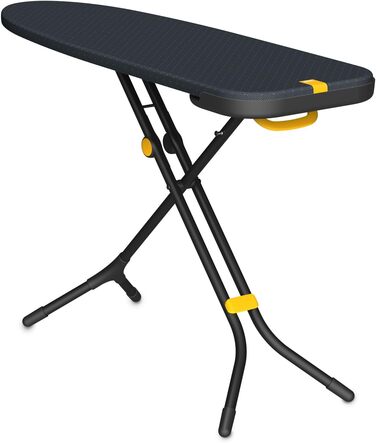 Гладильна дошка Joseph Joseph Glide Plus 135 x 45 см з регулюванням висоти та стійкою до нагрівання платформою для прасування, зручне зберігання, 4-шаровий бавовняний чохол, чорний/синій