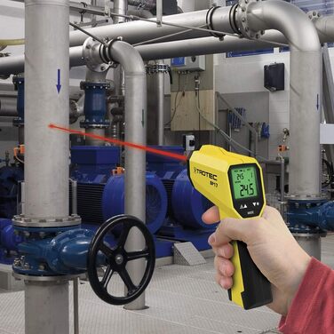 Інфрачервоний термометр Trotec BP21 з лазерним цілевказівником – вимірювання температури від -35°C до +800°C, визначення точки роси, пірометр (-50°C / +380°C)