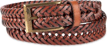 Чоловічий шкіряний ремінь Dockers 6 світло-коричневого кольору з глазурованою обробкою