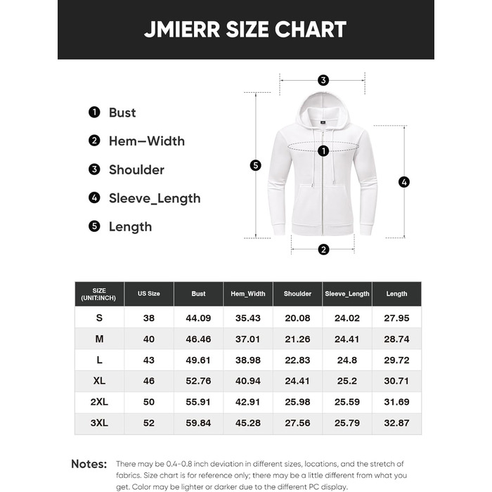 Світшот JMIERR чоловічий з капюшоном, бавовна, однотонний, на блискавці, з кишенями, сірий (A2, L)