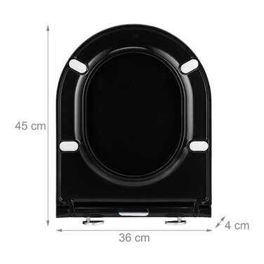 Relaxdays Toilet Seat with Soft-Close Mechanism