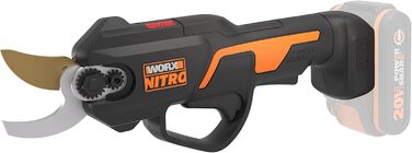 Worx NITRO WG330E.9 20V Cordless Hedge Trimmer - Effortless cutting thanks to electric drive, brushless motor, without battery and charger, Black/Orange