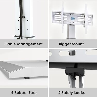 Підставка для телевізора FITUEYES: регульована, поворотна, для телевізорів 32-75 дюймів (до 40 кг, VESA 600x400)