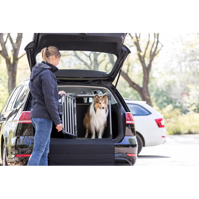 Тріксі переносна клітка для собак, алюміній, 60x65x86 см, сіра - 39342