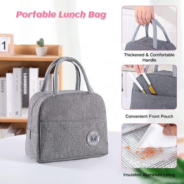 Ланчбокс дорослий з сумкою, б/дос. контейнер для їжі для дітей з 3 відсіками, вил. витікання, мікрохвл. б/дос. бенто-бокс для роботи, школи, пікніка, подорожей (рожевий)