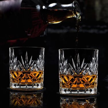 Набір склянок для віскі FLOW Barware 2 шт. | Склянки з кришталю для віскі, скотчу, бурбону, рому, джин-тоніку та негроні | Преміум якість