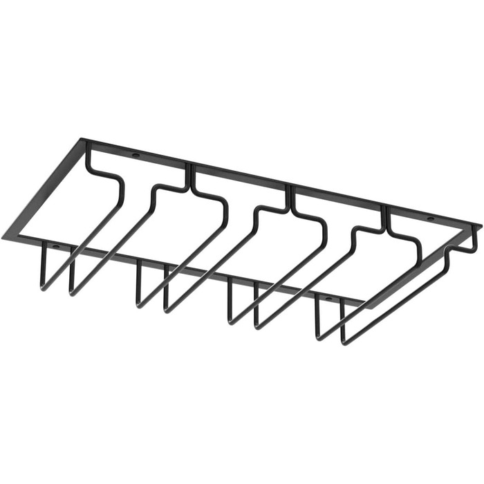 Підвісний органайзер для келихів Uten - металева стійка для 8-12 келихів, чорний, для бару, кухні, кафе