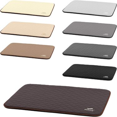 Килимок для собак BedDog® Nelly: м'яке лежання, штучна шкіра, 90x60 см, бежевий/кремовий