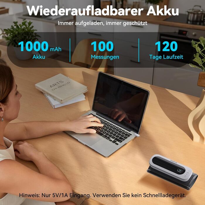 Тонометр на плечі CheckMe BP2A Nexus з великим дисплеєм, середнє значення за 3 вимірювання, бездротова манжета (22-42 см), додаток для iOS/Android, легке читання та професійна точність