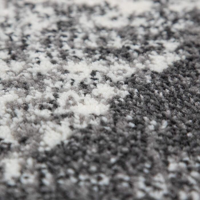 Килим Paco Home для вітальні та спальні, короткий ворс, вінтажний стиль, пастельний колір, абстрактний ромбовий візерунок, 120x170 см, антрацитовий