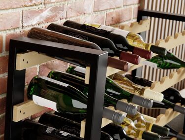 Lenmar Serie RW Wooden Wine Rack for Bottles, LOFT, Bottles, Wine, Bottle Rack, Cellar Rack, Shelves, Bottle Holder, Wine Stand … (LOFT 135, 204 x 104 x 27, 135 Bottles)
