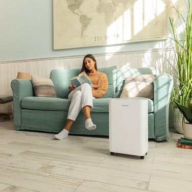 Зволожувач повітря Cecotec BigDry Series 2000: 750 мл/день, резервуар 0.6-2 л, 2 швидкості, 2 режими, площа до 25 м², функція очищення. (2000 Essential) Білий