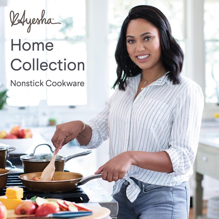 Набір посуду Ayesha Curry Home Collection, 9 предметів, антипригарне покриття, коричневий