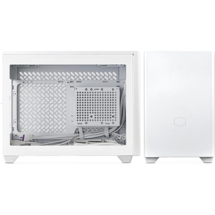Корпус Mini-ITX Cooler Master MasterBox NR200P V2 білий з прозорою бічною панеллю, вертикальним розташуванням відеокарти та вентилятором 120 мм PWM
