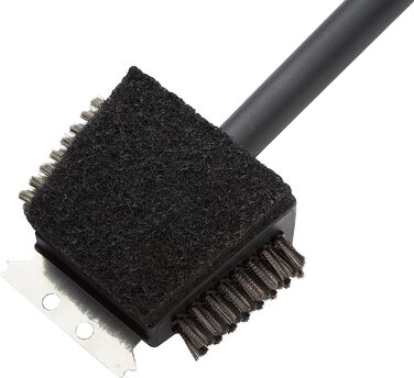 Cuisinart CCB-100 Grill Cleaning Brush with 3 Bristles (4-in-1 Grill Cleaning Brush with Stainless Steel Wire Bristles)