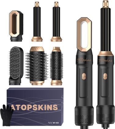 Набір для укладки волосся Pro Hairstyler 6 в 1: фен-щітка, плойка, іонізація, 1000W, чорний