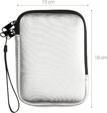 Чохол для eReader kwmobile - Неопренова сумка-чохол, захисна обкладинка - 17 x 12 x 2 см, внутрішні розміри 6' eReader (6' eReader, сріблястий)