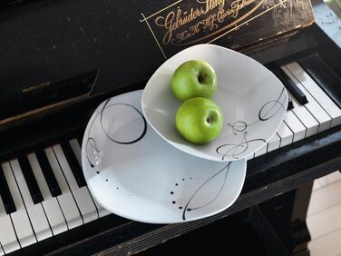 Набір посуду Maser Serie Chanson, 30 предметів, порцеляна, для 6 осіб, білий