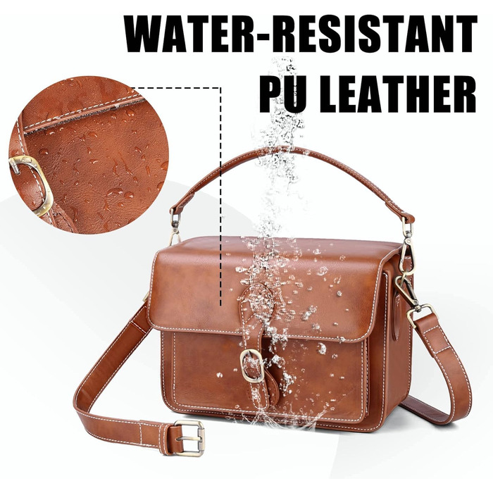 Сумка для камери Cwatcun Kaeratasche - водонепроникна сумка для камери Canon, Nikon, Sony DSLR/Mirrorless (Коричнева)