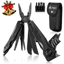 Мультитул Freelander 21-в-1: плоскогубці, ніж, пилка, набір біт для викрутки - для кемпінгу та відпочинку на природі. У комплекті нейлонова сумка. Чудовий подарунок для чоловіків