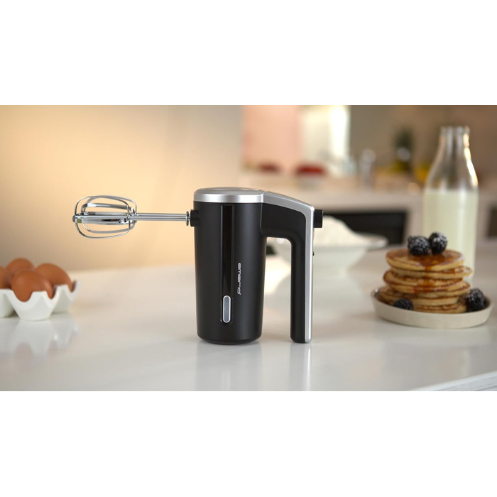 Бездротовий акумуляторний міксер EMERIO HM-126681.1 чорного кольору - 2 вінчики, 3 швидкості, 2000mAh, USB-зарядка