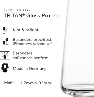 Набір келихів для білого вина Schott Zwiesel MioVino (4 шт.), німецька якість, Tritan-кришталь, безпечні для посудомийної машини